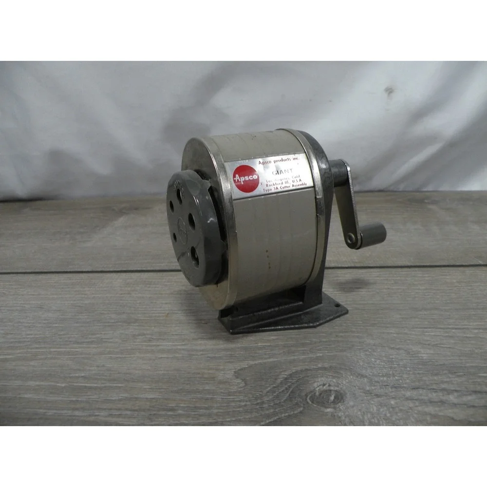 Vintage Apsco GIANT Pencil Sharpener Type 3A Cutter Desk Mount USA